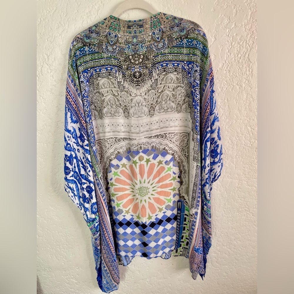 Camilla Mini Lace Up Caftan in Courtyard Of Maidens - Picture 11 of 16